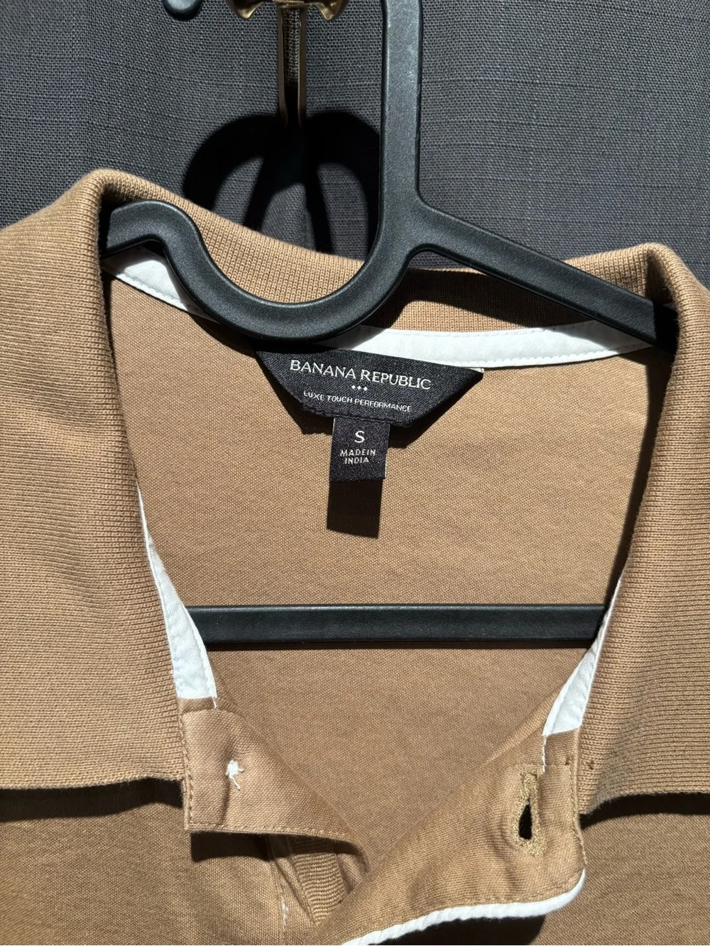 Men's Tan Banana Republic Polo Shirt